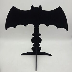 Vintage Bethany Lowe Large Velvet Bat Table Top Halloween Decor 17" Tall